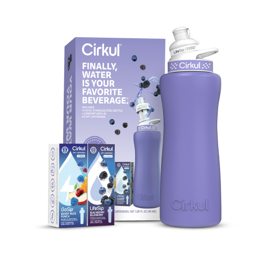 32oz. Matte Periwinkle Stainless Steel Bottle Starter Kit Z4